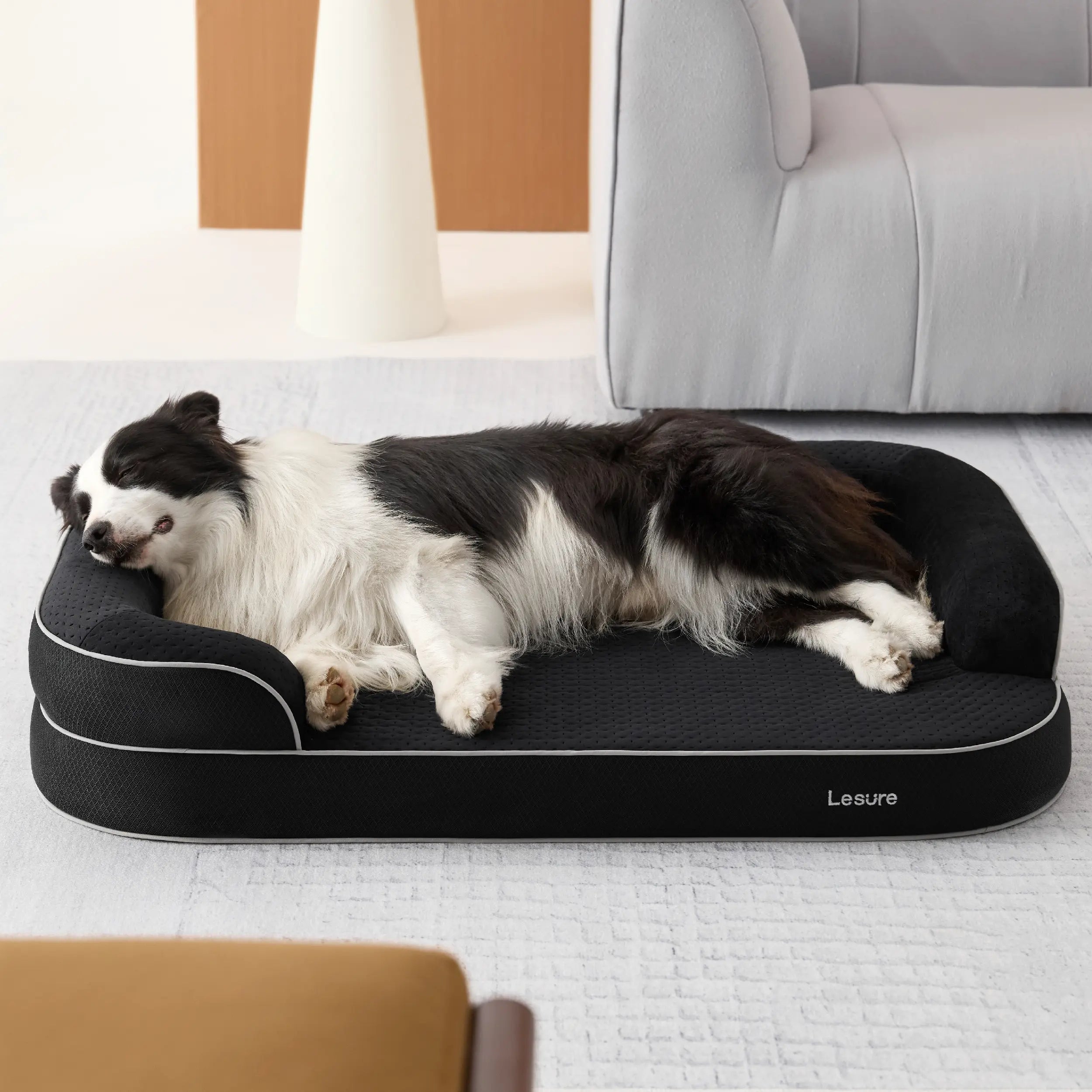 Lesure Realortho Dog Bed- Orthopedic Support Joint Protection for Large & Senior Dogs,Premium Memory Foam Orthopedic Bed for Senior Joint Support with Waterproof Washable Cover, Comfort Couch Sofa for Deep Sleep