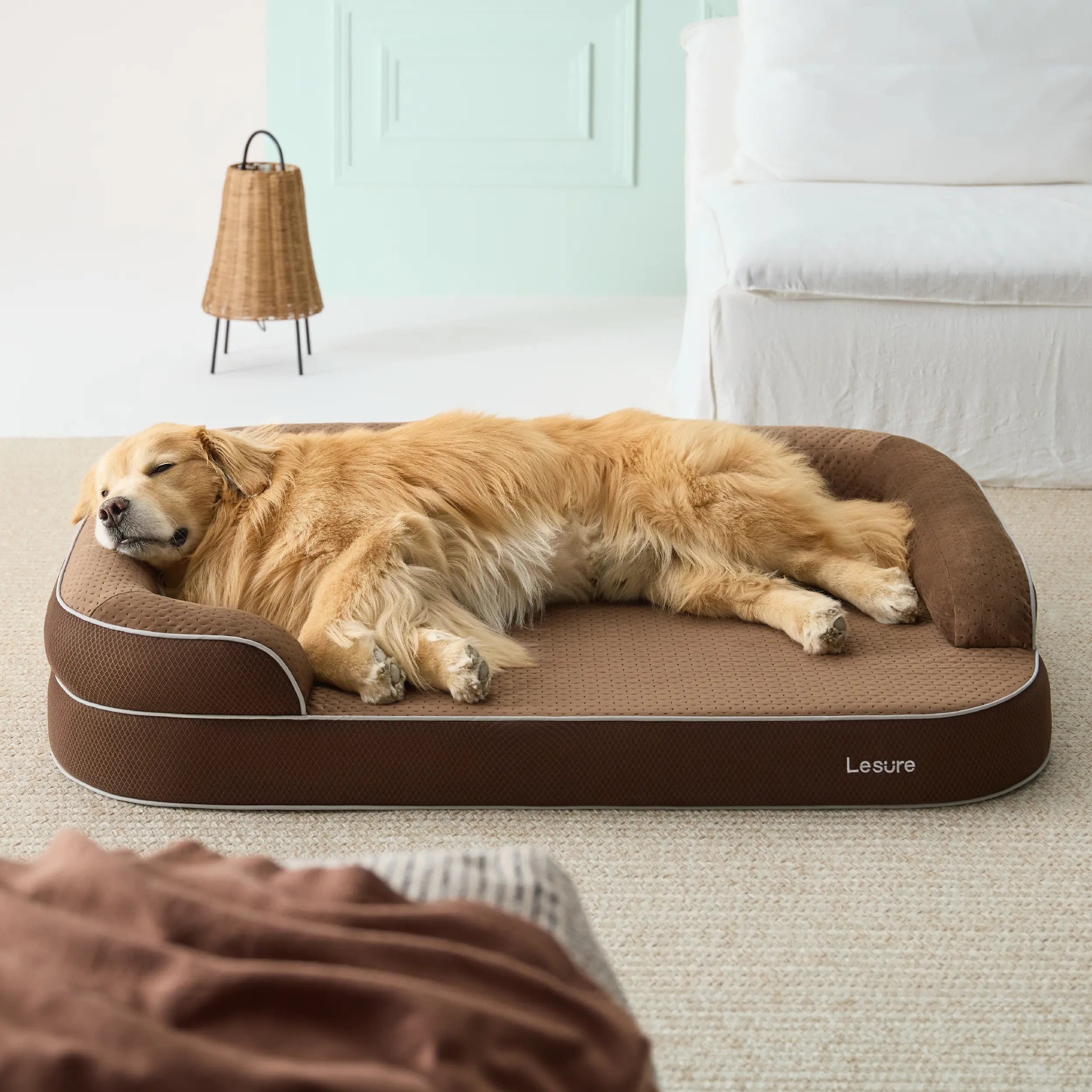 Lesure Realortho Dog Bed- Orthopedic Support Joint Protection for Large & Senior Dogs,Premium Memory Foam Orthopedic Bed for Senior Joint Support with Waterproof Washable Cover, Comfort Couch Sofa for Deep Sleep