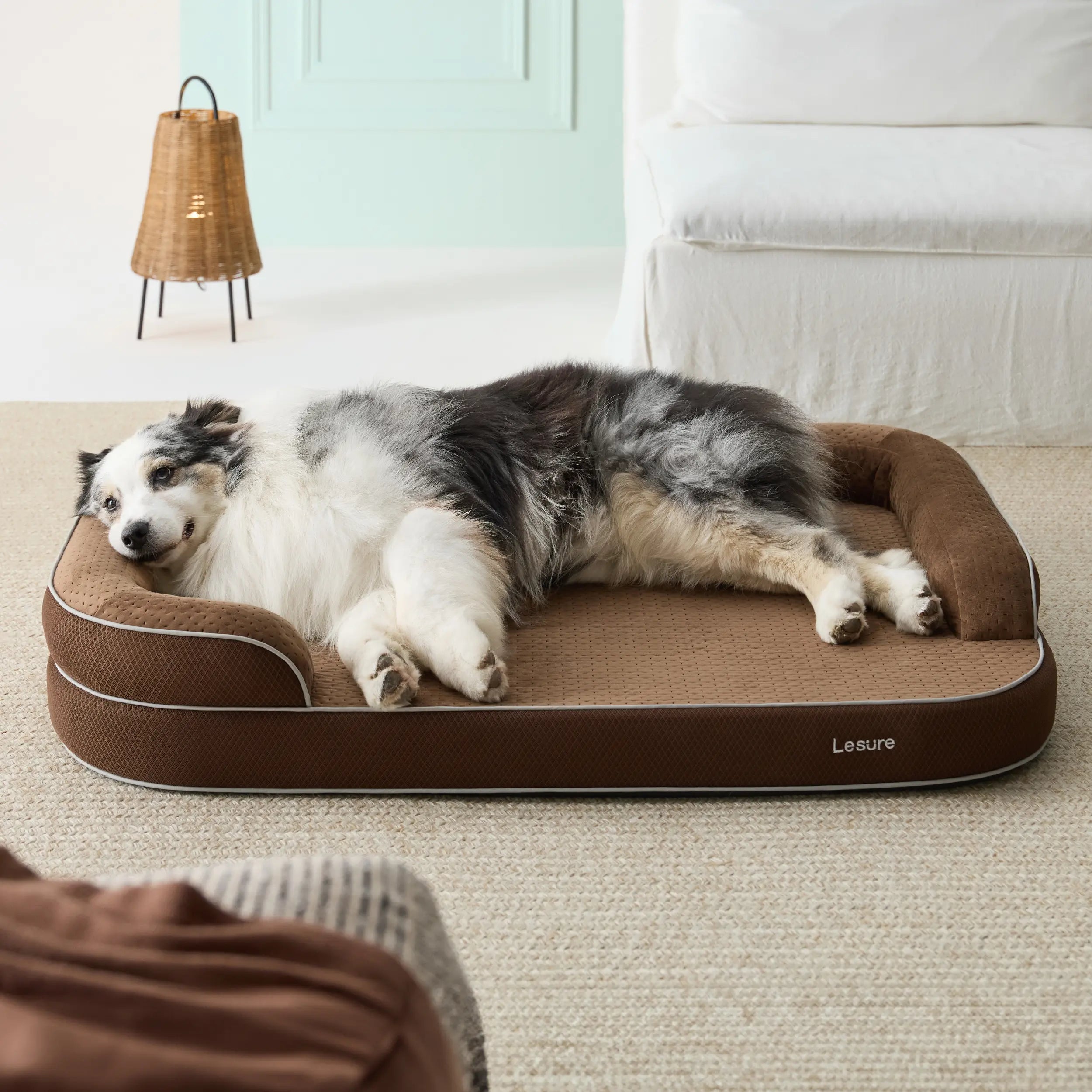 Lesure Realortho Dog Bed- Orthopedic Support Joint Protection for Large & Senior Dogs,Premium Memory Foam Orthopedic Bed for Senior Joint Support with Waterproof Washable Cover, Comfort Couch Sofa for Deep Sleep