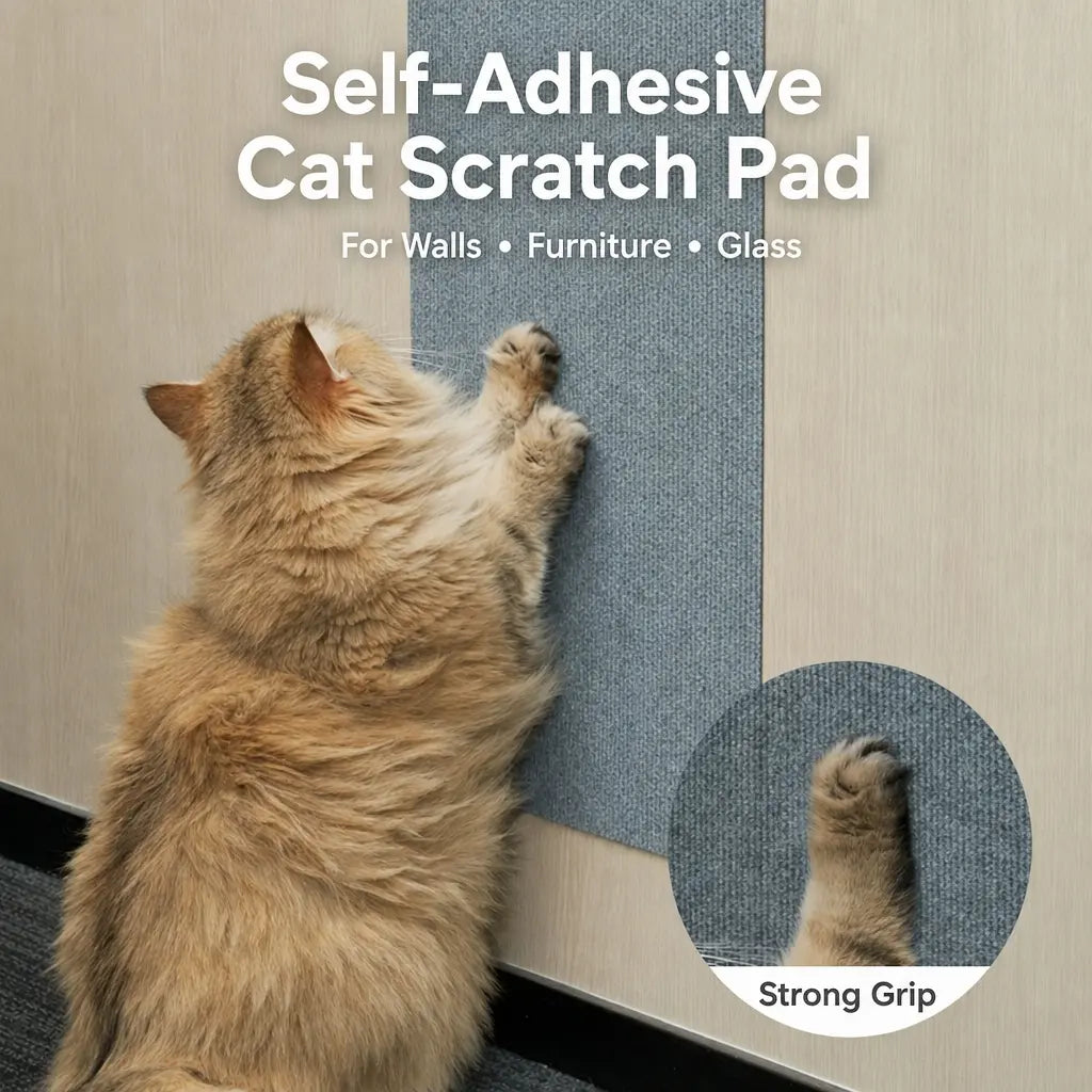 11.85In*39.3In，Cat Scratch Protector for Furniture – Protect Leather Couch from Claws, anti Scratch Tape for Sofa Arms Corners, Clear Sticky Scratch Deterrent Pad, Easy to Install Weird Stickers Iridescent Stained Glass Window Film